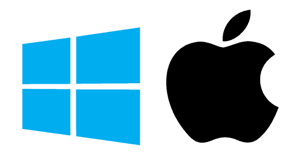Apple Windows logos